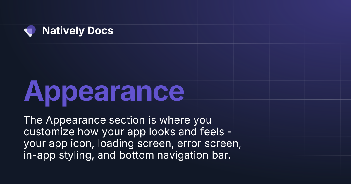 Appearance | Natively Docs