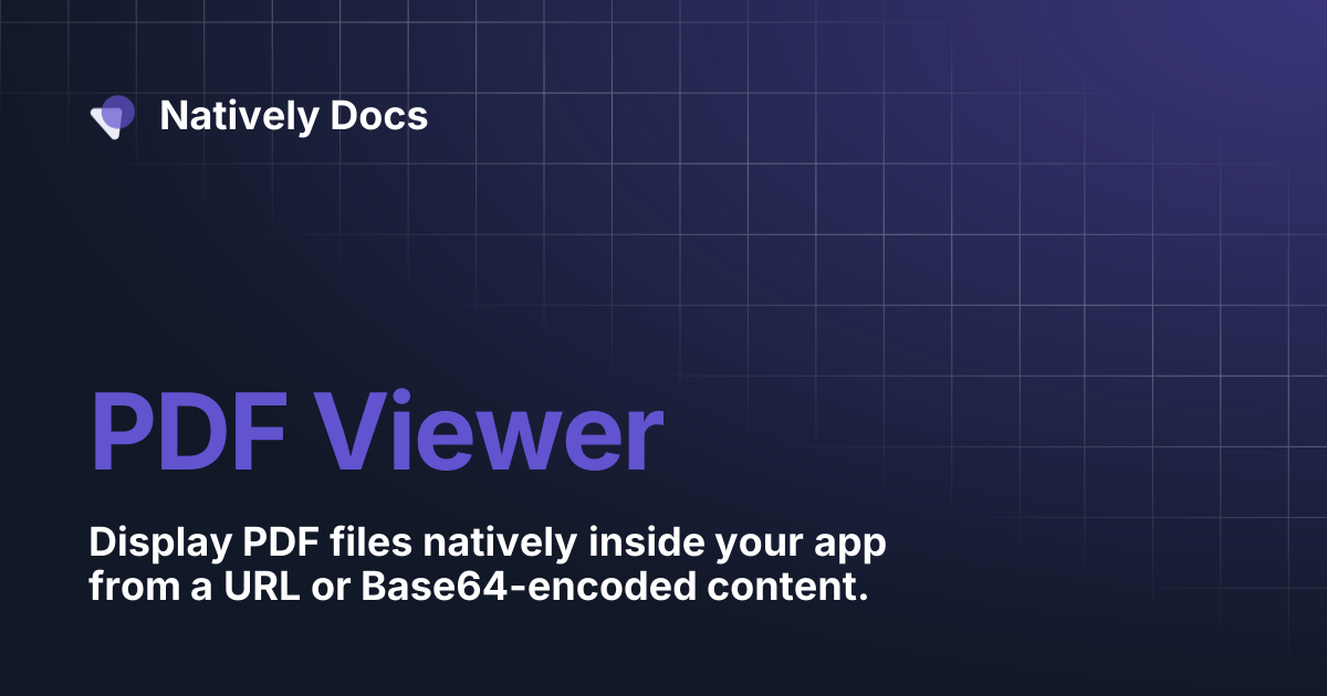 PDF Viewer | Natively Docs
